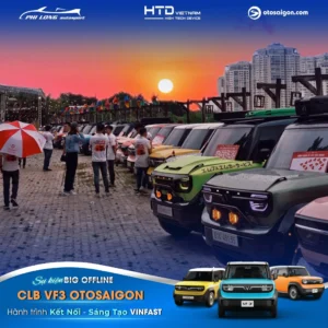 Dàn xe VinFast VF3 tại BIG OFFLINE CLB VF3 Otosaigon