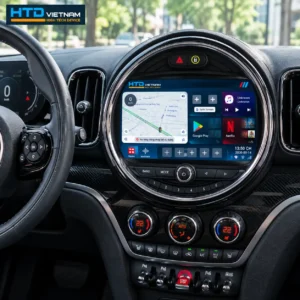 Giao diện Android hiển thị trên màn hình MINI Countryman sau khi kết nối