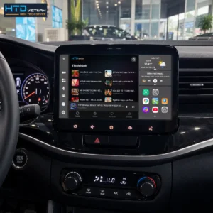 Giao diện HTD Launcher của Android Box D12S Pro trên màn hình Suzuki XL7