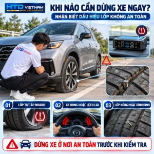 Khi nào cần dừng xe ngay để kiểm tra lốp