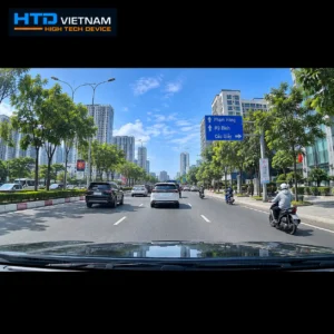 Khung hình camera trước HTD C26 3M trên Kia Carnival