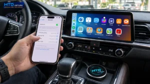 Kiểm tra điện thoại khi Android Box HTD chưa kết nối CarPlay không dây