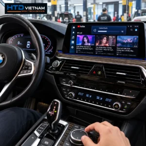 Kiểm tra thao tác điều khiển và âm thanh trên BMW 520i sau khi lắp Android Box D10 Pro