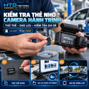 Kiểm tra thẻ nhớ camera hành trình HTD – Thử thẻ, sao lưu và kiểm tra ghi đè