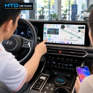 Kiểm tra tương thích Android Box HTD trên màn hình zin Hyundai Tucson 12,3 inch