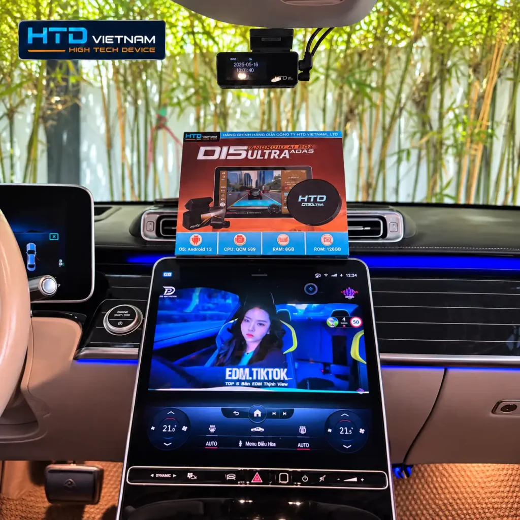 Lắp Android Box HTD D15 Ultra ADAS cho Mercedes-Benz S450 2022