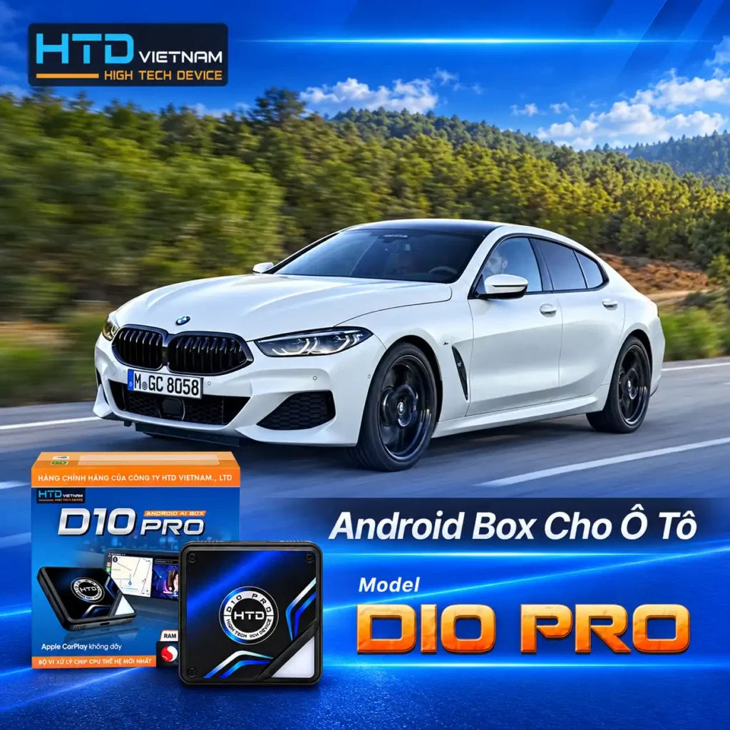 Lắp Android Box cho BMW 320i 2026 – Nâng cấp màn hình với HTD-D10 Pro