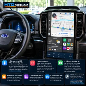 Lưu ý khi lắp và sử dụng Android Box HTD trên Ford Everest