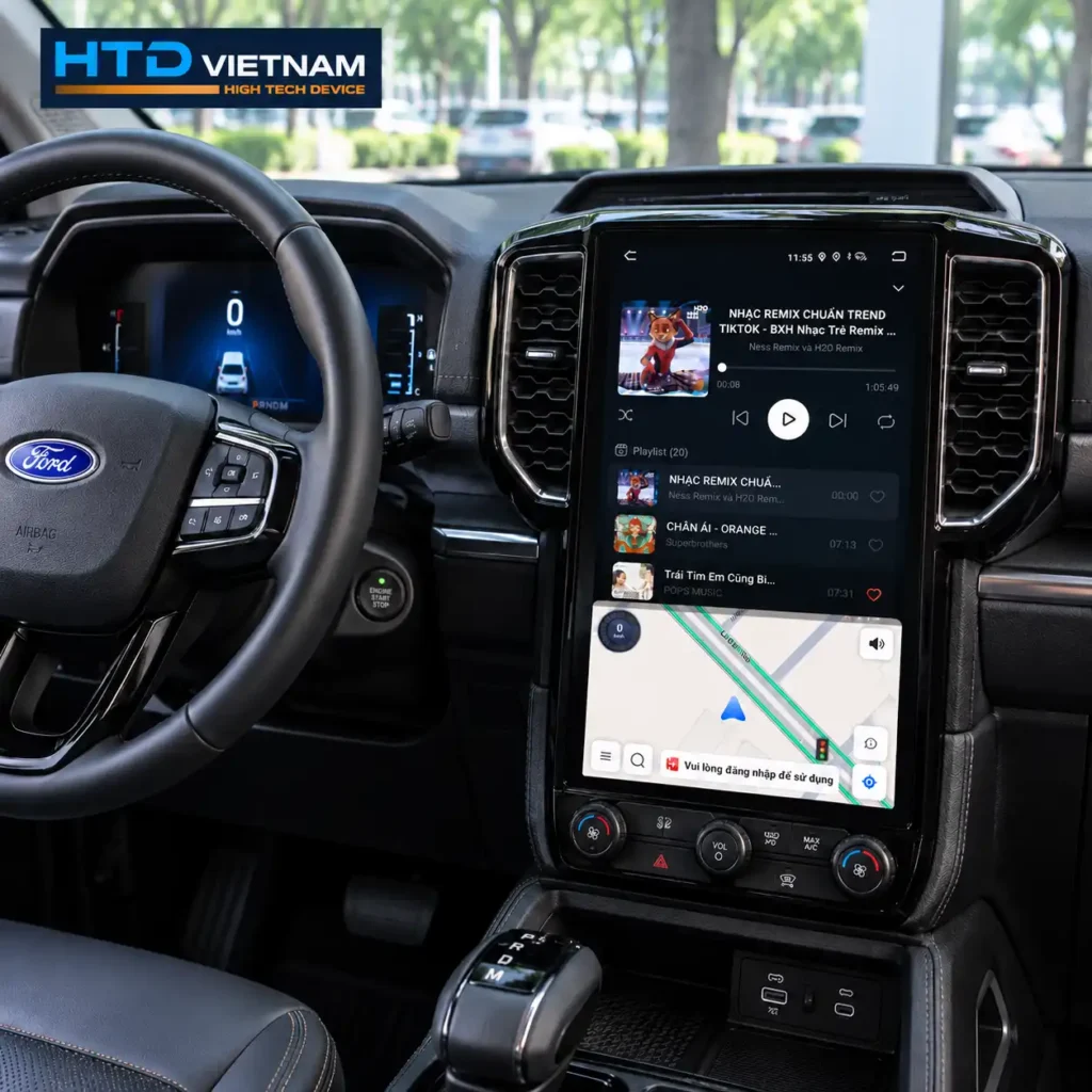 Android Box cho Ford Everest: kiểm tra màn zin SYNC 4A và chọn dòng HTD