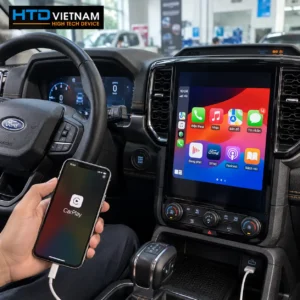 Màn hình zin Ford Ranger trước khi lắp Android Box, hiển thị giao diện CarPlay hoặc Android Auto