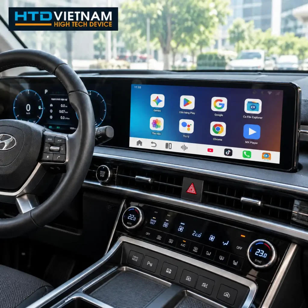 Android Box cho Hyundai Santa Fe: kiểm tra màn zin theo đời xe và chọn dòng HTD