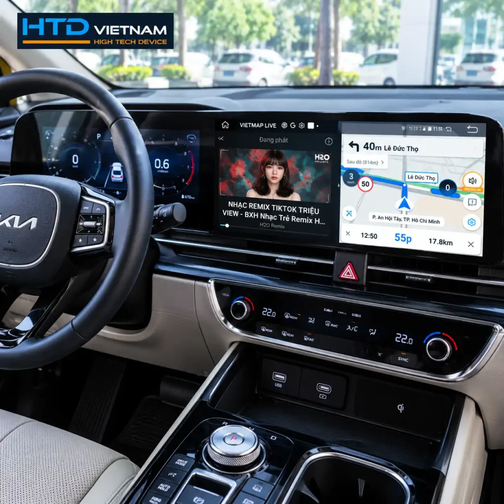 Android Box cho Kia Carnival: kiểm tra màn zin và chọn dòng HTD phù hợp