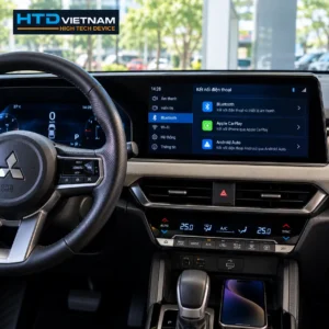 Menu kết nối điện thoại trên màn hình giải trí Mitsubishi Xforce 2026