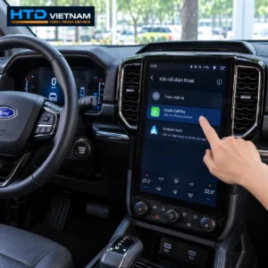 Menu kết nối điện thoại trên màn hình zin Ford Everest để kiểm tra CarPlay và Android Auto