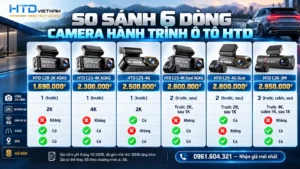 So sánh 6 dòng camera hành trình ô tô HTD