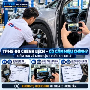 TPMS đo chênh lệch – Kiểm tra và ghi nhận trước khi hiệu chỉnh