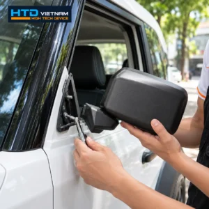 Tháo gương zin khỏi cửa VinFast VF3 để lắp gương điện G1-VF3