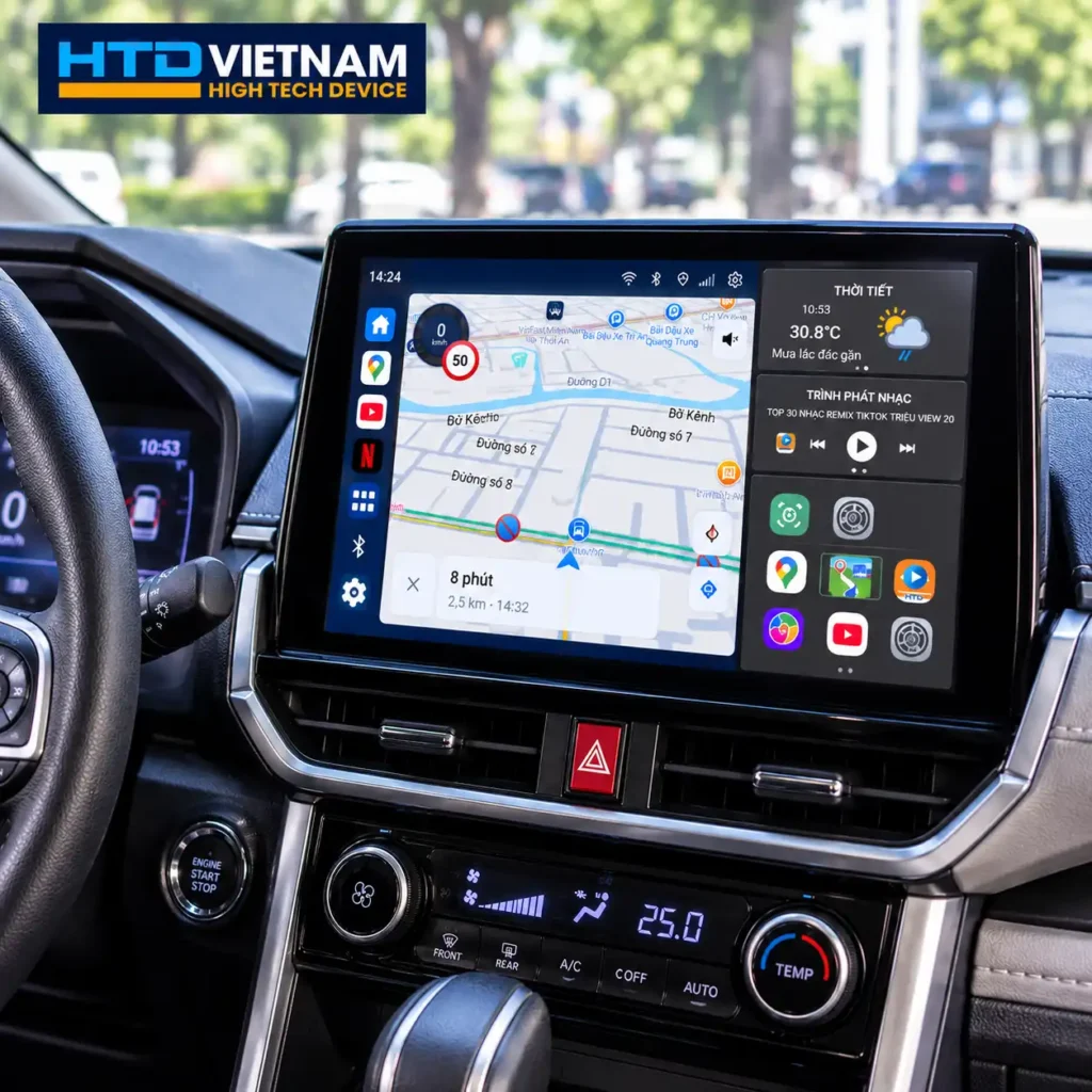 Android Box cho Toyota Veloz Cross: chọn dòng HTD theo phiên bản và màn hình zin