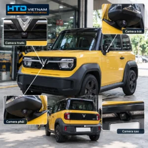 Vị trí 4 mắt camera 360 trên VinFast VF3 gồm camera trước, camera hai bên gương chiếu hậu và camera sau