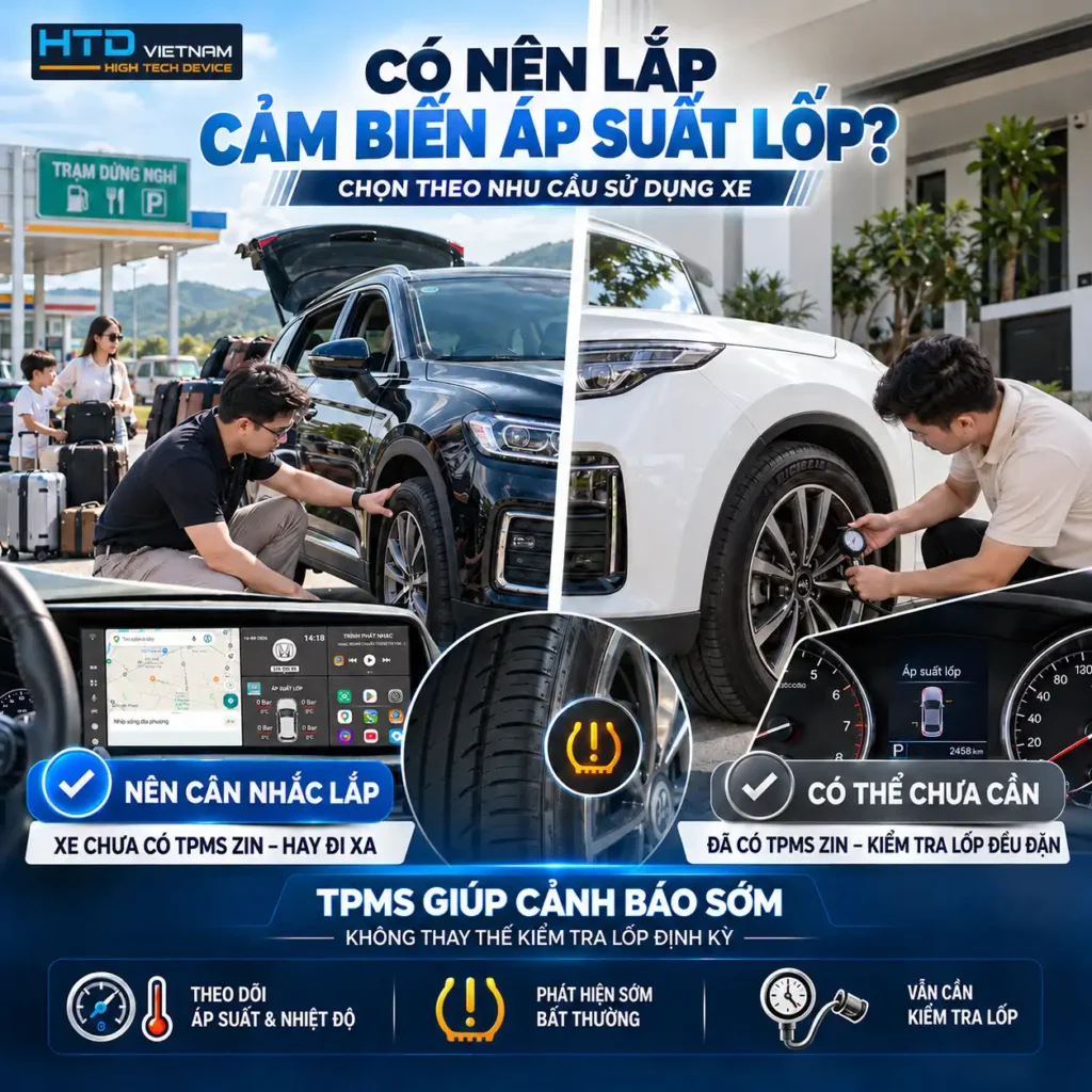 Có nên lắp cảm biến áp suất lốp? Lợi ích, giới hạn và ai nên lắp
