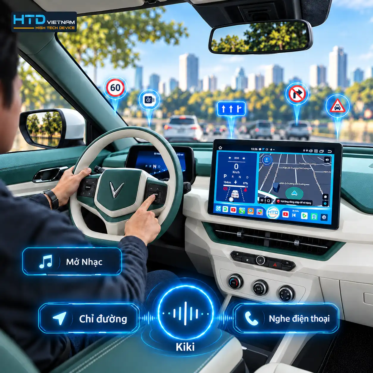 Giải trí đa phương tiện và Kiki Auto VinFast VF3